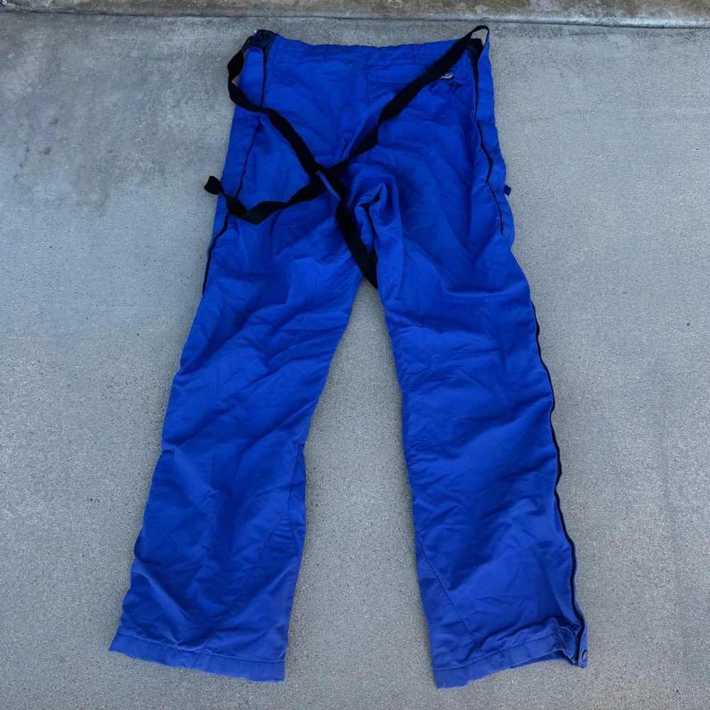 Patagonia Mens Blue Snow Ski Pants Suspenders Size 32 Cobalt Mountain